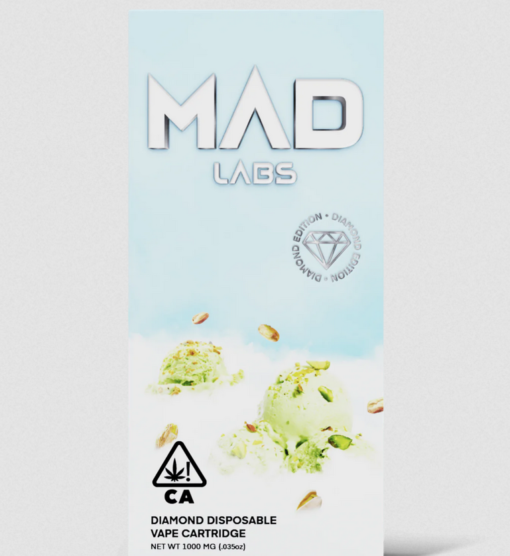 Buy Mad Labs Diamond Disposable Vape Cartridge 1g - Pistachio Ice Cream