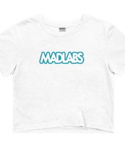 MAD LABS CLASSIC LOGO CROPPED T-SHIRT – WHITE