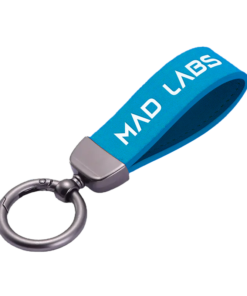 MAD LABS LEATHER CAR KEYCHAIN – BABY BLUE