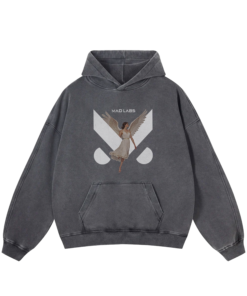 MAD LABS VINTAGE DISTRESSED HOODIE - GRAY