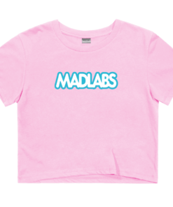 MAD LABS CLASSIC LOGO CROPPED T-SHIRT - PINK